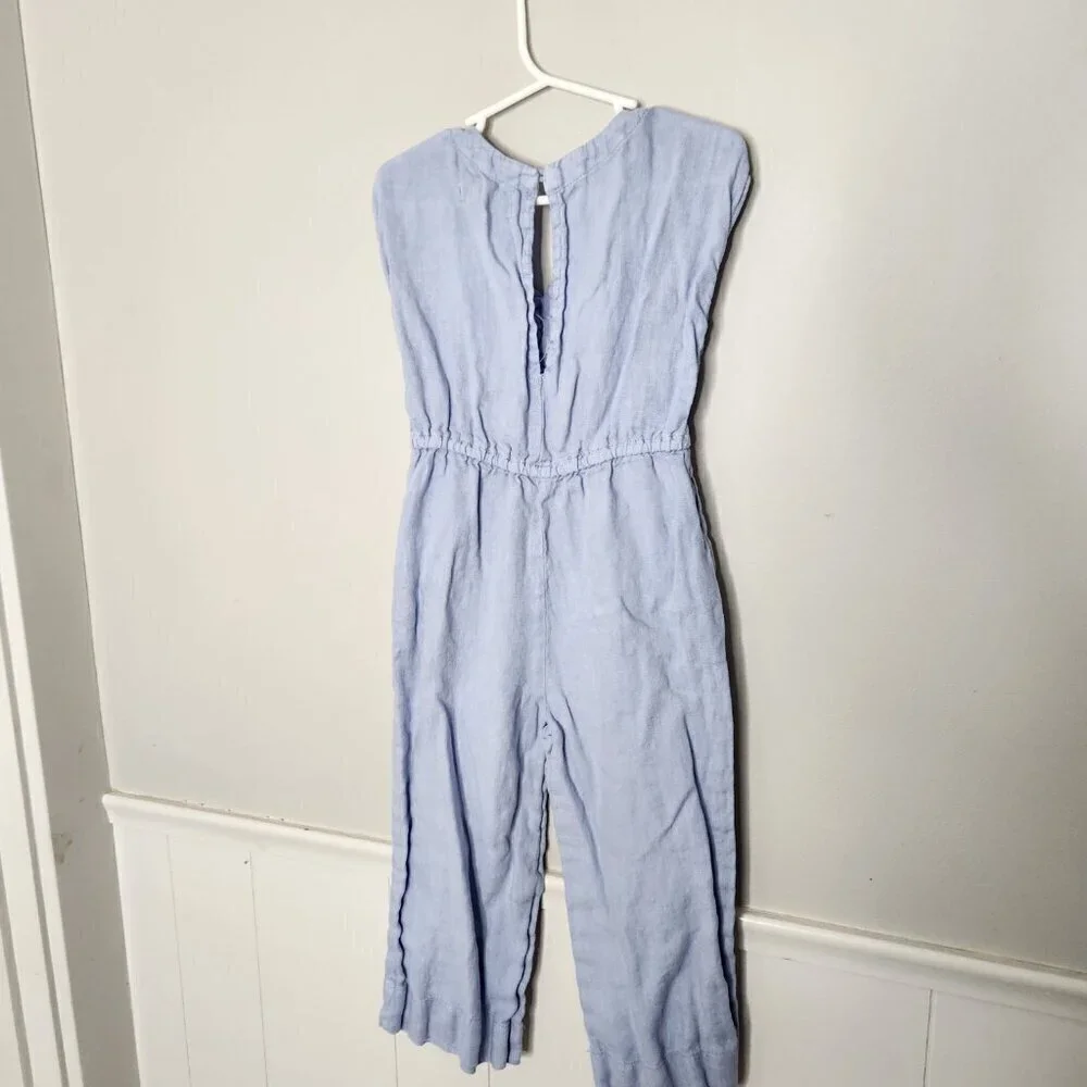 ZARA Blue Linen Jumpsuit